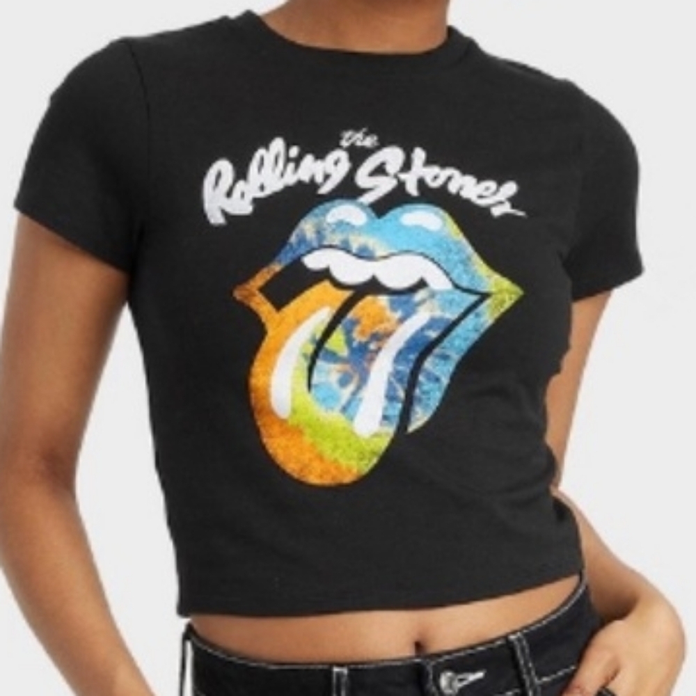 Y2K Rolling Stones Black Graphic T-Shirt